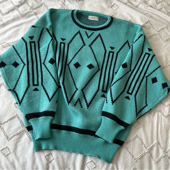 vintage 80s balloon sleeve sweater - Picture 2 of 10